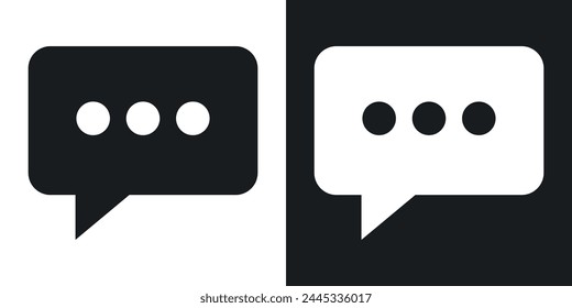 Interactive Comment and Dialogue Icons. Speech Bubble and Feedback Symbols.