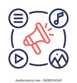 Interactive Content Icon Element for Design