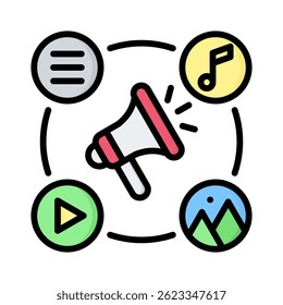 Interactive Content Icon Element for Design