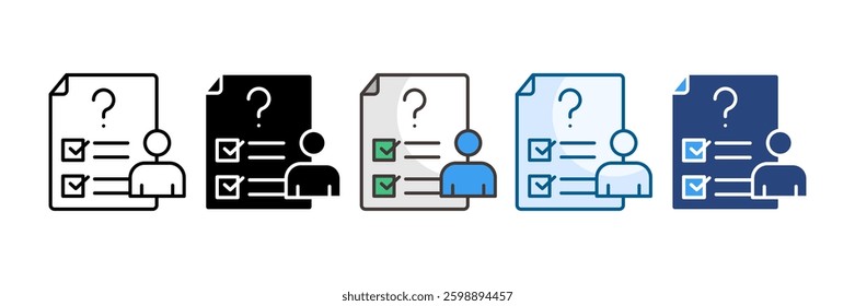 Interactive Content Icon Set Multiple Style Collection
