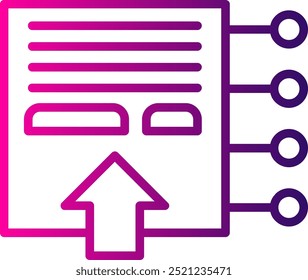 Interactive Content Line Gradient Vecor Icon Design