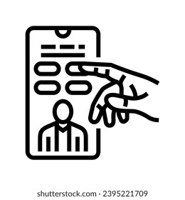 interactive content online learning platform line icon vector. interactive content online learning platform sign. isolated contour symbol black illustration
