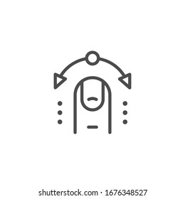 Interactive control line outline icon