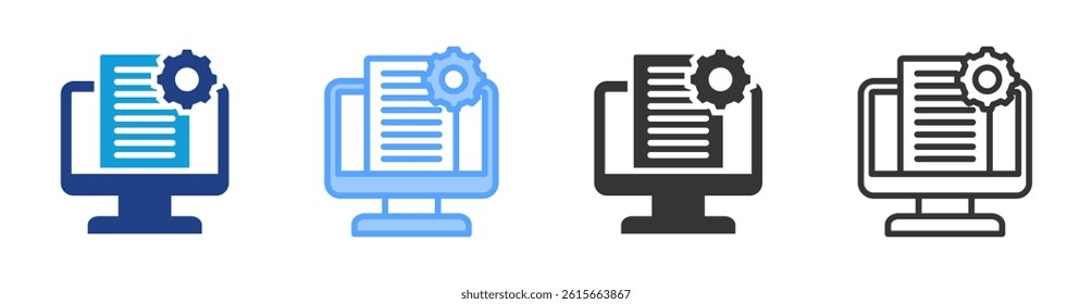 Interactive Course icon set multiple style collection