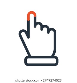Interactive Digital Pointer Symbol with Accentuated Index Finger