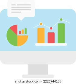 interactive display analysis vector illustration