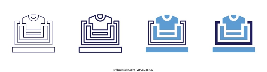 Interactive email marketing icon in 4 different styles. Thin Line, Line, Bold Line, Duotone. Duotone style. Editable stroke.
