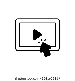 Interactive Exhibit Icon vector stock illustration