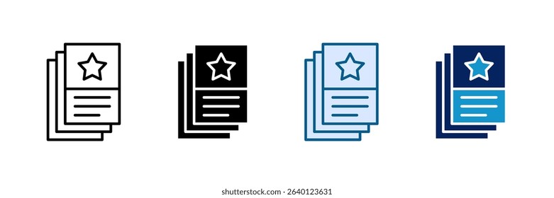 Interactive Flashcard Icon Set Multiple Style Collection