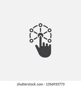 interactive Glyph icon. Simple sign illustration. interactive symbol design. Can be used for web, print and mobile