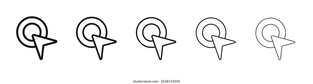 Interactive icon flat illustration set logo