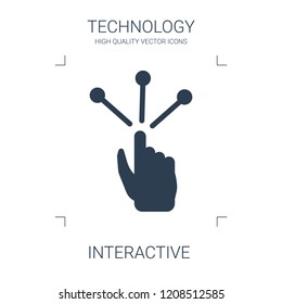interactive icon. high quality filled interactive icon on white background. from technology collection flat trendy vector interactive symbol. use for web and mobile