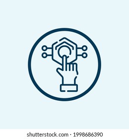 Interactive icon isolated on white background from internet security collection. Interactive icon trendy and modern Interactive symbol for logo, web, app