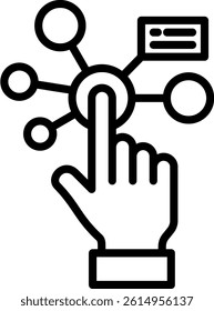 Interactive Icon Line Vector Illustration