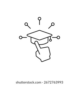 Icono interactivo Esquema editable Línea de trazo Dibujo EPS