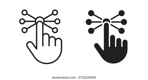 Pictograma de icono interactivo en estilo de contorno de moda. icono, signo o símbolo.