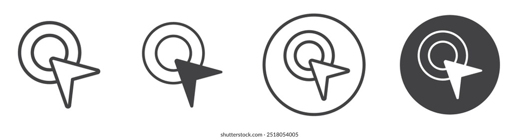 Interactive icon thin line illustration