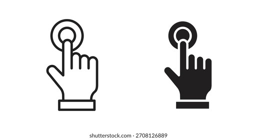 Interactive icon for websites and mobile minimalistic flat design.