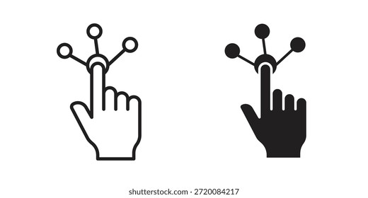Iconos interactivos de color negro en varios estilos