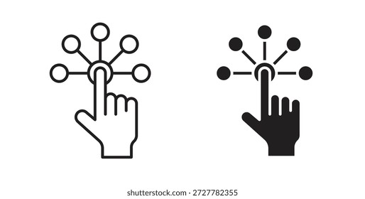 Iconos interactivos Pictograma de trazo. Ilustración vectorial aislada en un fondo blanco. Símbolo de calidad de Premium.