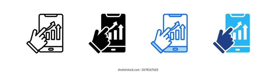 Interactive Infographic Icon Set Multiple Style Collection