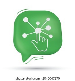 Interactive interface vector in speech bubble - Modern design