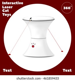 interactive laser toy for cats with red button