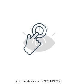 interactive line icon. Simple element illustration.  interactive concept outline symbol design.