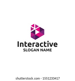 Interactive Logo design simple and modern