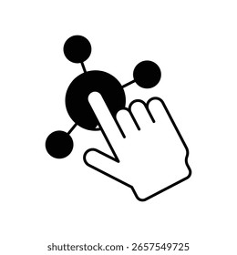 interactive object icon with white background vector stock illustration