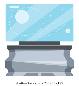 Interactive panel showing trajectory of planets orbiting around star, educational exhibit in planetarium or museum