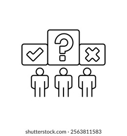 Interactive Poll Line Icon. linear style sign for mobile concept and web design. Outline vector icon.