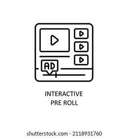 Iconos de esquema de vector pre-giro interactivo para sus proyectos digitales o de impresión.