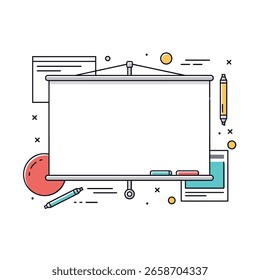 Quadro de apresentação interativo para reuniões de negócios dinâmicas e sessões de trabalho colaborativas