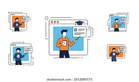 Software de apresentação interativa para participação em reuniões on-line de educação e negócios