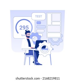 Interactive prototypes isolated concept vector illustration. UX designer tests prototypes for new app, IT company, software development, modern technology, user experience vector concept.