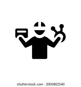 Interactive reality icon. Vector EPS file.