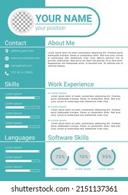 interactive and simple curriculum vitae template design
