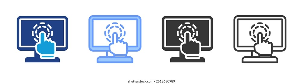 Interactive Surface icon set multiple style collection