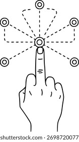 Interactive Technology Concept: Finger Touching Multi-Point Interface on Digital Screen