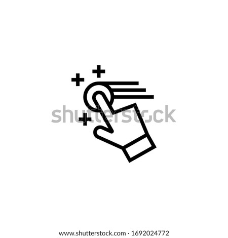Interactive vector icon in linear, outline icon isolated on white background