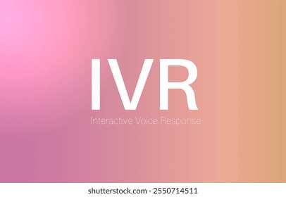 Concepto de respuesta de voz interactiva. Automatiza las interacciones del Cliente a través de Instrucciones de voz, menú de opciones y reconocimiento de voz. Aumentar la eficacia y proporcionar una Asistencia sin fisuras. Logotipo de IVR en el fondo
