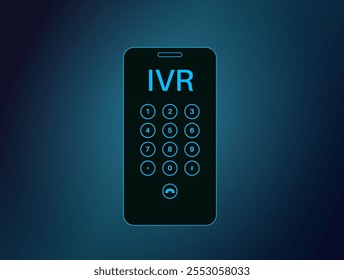 Interactive Voice Response concept. Automates customer interactions through voice prompts, option menu, speech recognition. Enhancing efficiency and providing seamless support. IVR vector illustration