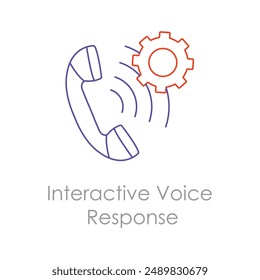  Icono de Respuesta interactiva por voz (IVR) con trazo editable.