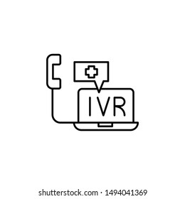 Interactive voice response, support icon. Element of medicine technology icon