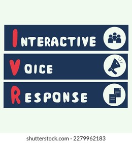 Interactive voice response symbol. Call center icon flat vector illustration