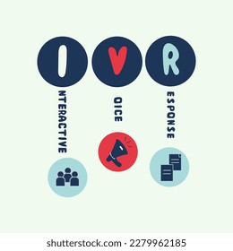 Interactive voice response symbol. Call center icon flat vector illustration