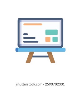 Interactive Whiteboard Flat Icon Design