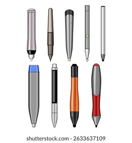 interactive whiteboard pen set cartoon. technology education, teaching learning, digital writing interactive whiteboard pen sign. isolated symbol vector illustration