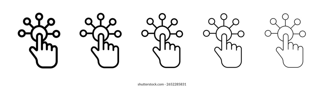 Interactivity icon filled flat sign concept for web design.